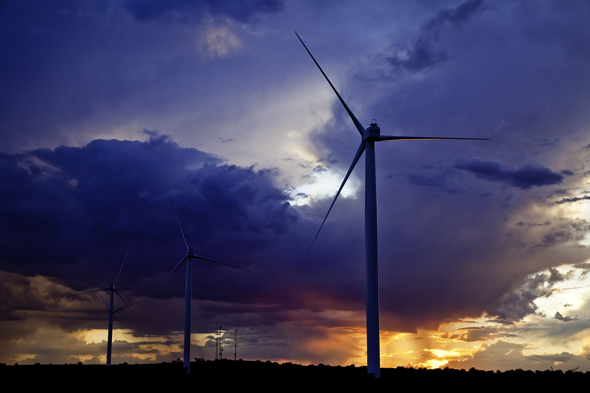 A wind power project in Arizona. A wind power project in Arizona.