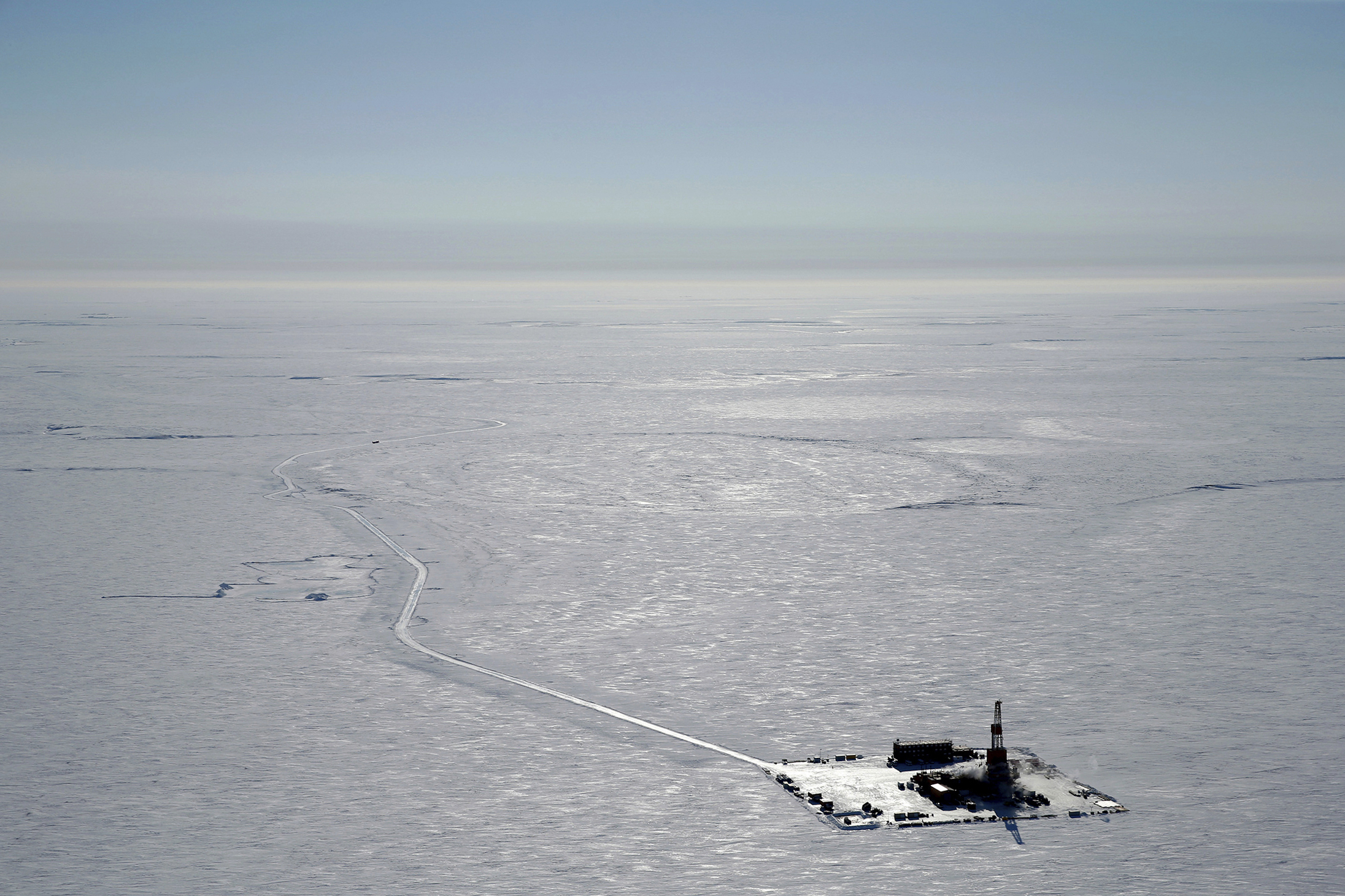 An exploratory drilling camp for the Willow oil project on Alaska's North Slope. An exploratory drilling camp for the Willow oil project on Alaska's North Slope.